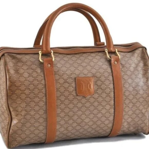 Celine Handbags - Celine Vintage Macadam Boston Bag